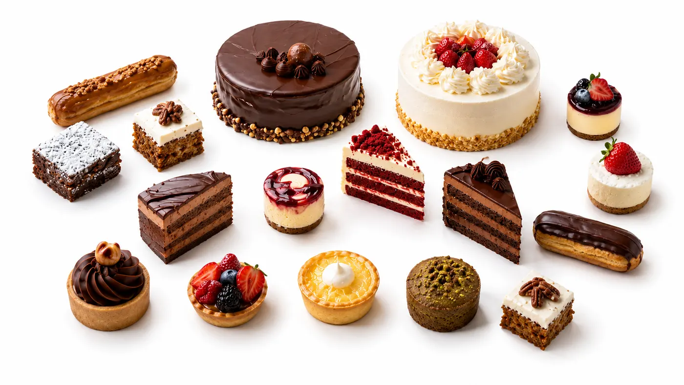 Desserts — cakes, cheesecakes, mousse & puddings